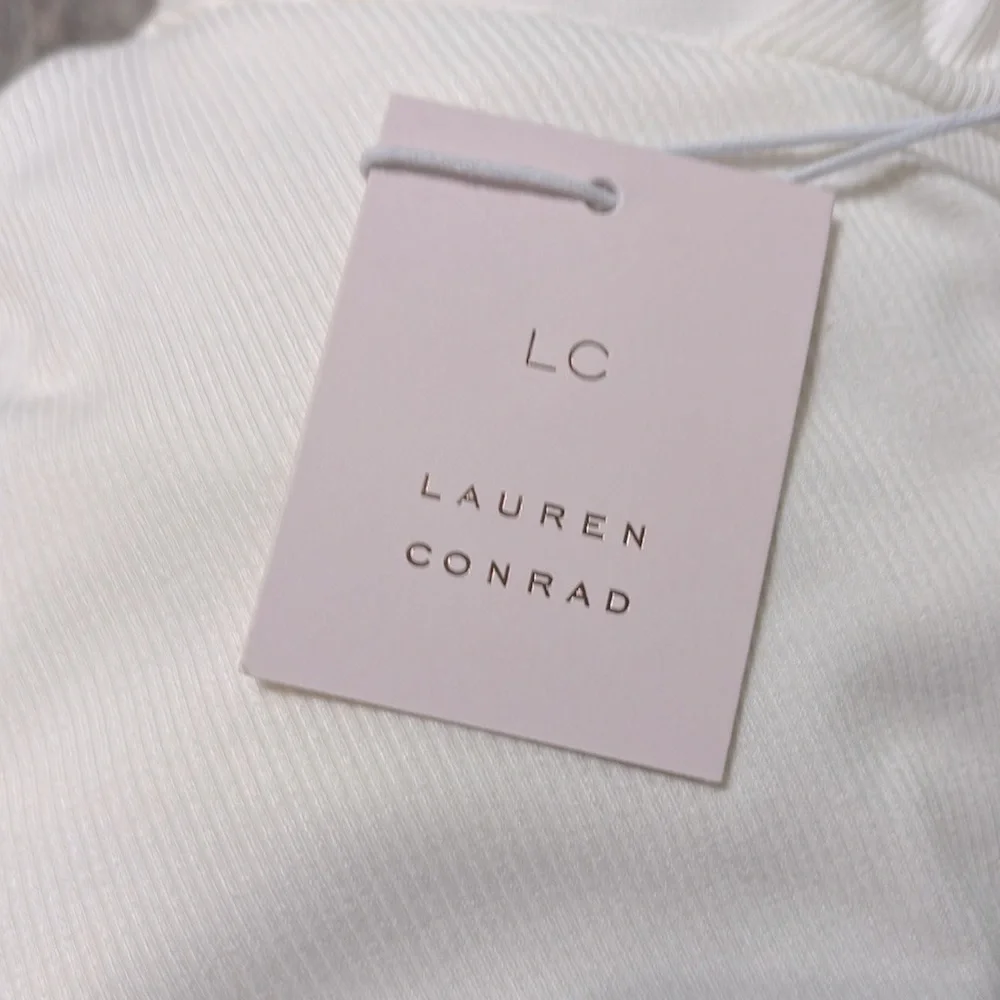 NWT LC Lauren Conrad Puff Sleeve Bodysuit, Size XL - Picture 13 of 14